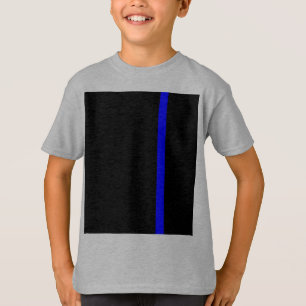 Die Symbolische Thin Blue Line im schwarzen Stil T-Shirt