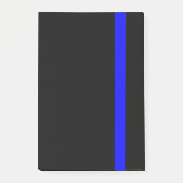 Die symbolische Thin Blue Line vertikal Post-it Klebezettel (Vorderseite)