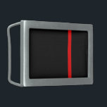 Die Symbolische Thin Red Line mit schwarzer Dekora Rechteckige Gürtelschnalle<br><div class="desc">Die symbolische Thin Red Line als Unterstützung für Feuerwehrleute und eine Geschenkidee für Auszeichnungen,  Abschluss,  Gedenkfeiern und Erinnerungsfeiern. Verwenden Sie den Link "Diesen Designer kontaktieren",  um uns mit Ihren speziellen Designanfragen zu kontaktieren oder um Hilfe bei Ihren Anpassungsbedürfnissen zu erhalten.</div>