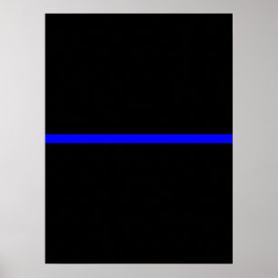 Die symbolträchtige, blauen Linien Poster