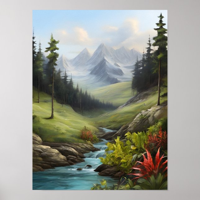 Die Symphonie der Natur im Abstrakten Realismus Poster (Vorne)