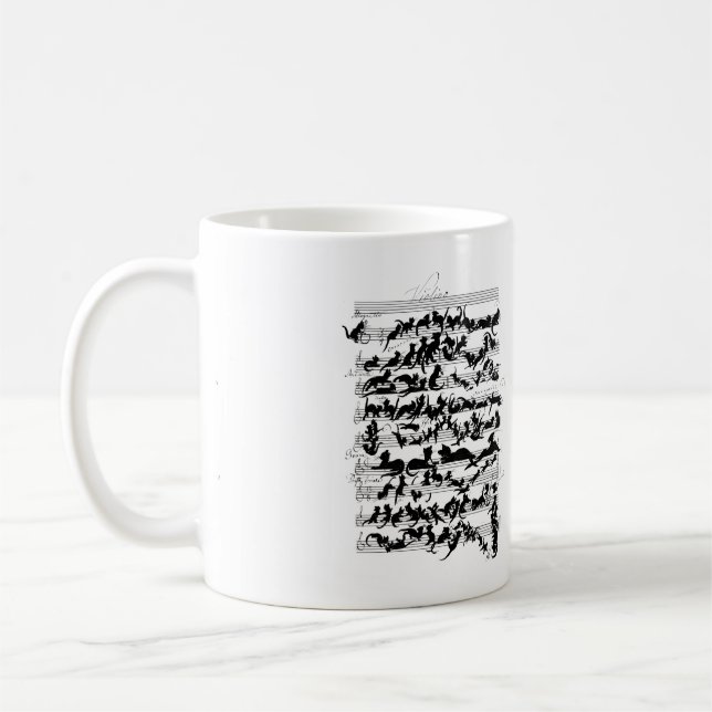 Die Symphonie des Cat Vector Kaffeetasse (Links)