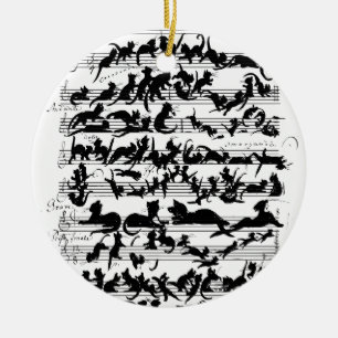 Die Symphonie des Cat Vector Keramik Ornament