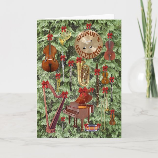 Die symphonischen Grüße der Jahreszeit Feiertagskarte (Vorderseite)