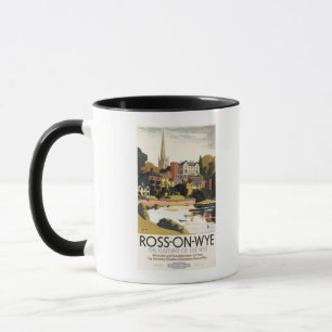 Die Szene der britischen Eisenbahn-Poster Tasse