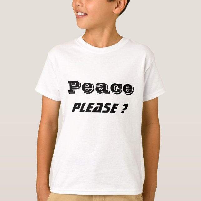 Die T - Shirt des Friedens behalten (Vorderseite)