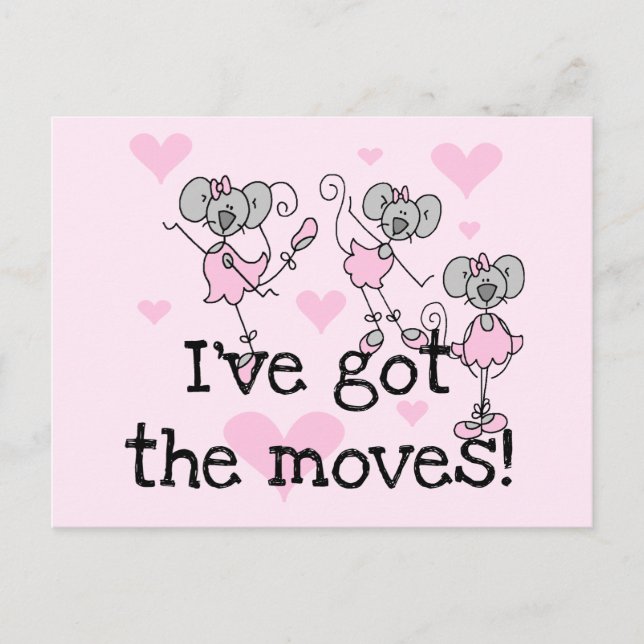 Die T - Shirt und Geschenke des Balletts got Postkarte (Vorderseite)