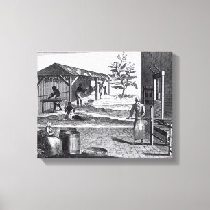 Die Tabak-Manufaktur in den verschiedenen Leinwanddruck