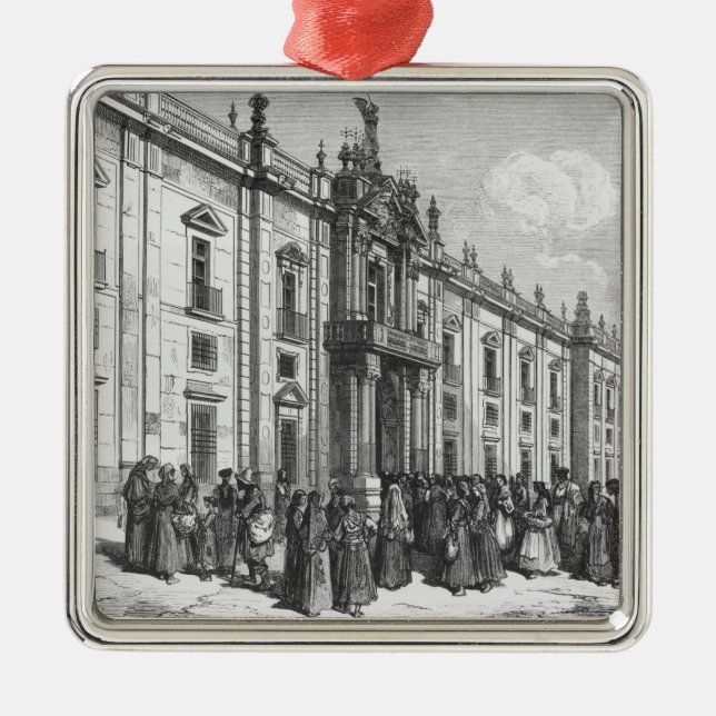 Die Tabakfabrik bei Sevilla Silbernes Ornament (Vorne)