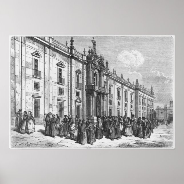 Die Tabakfabrik in Sevilla Poster (Vorne)