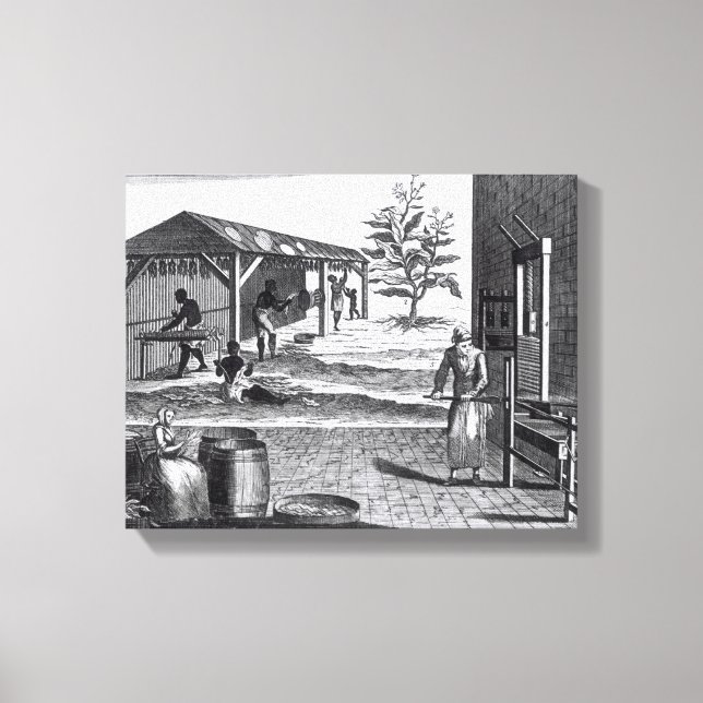 Die Tabakindustrie in verschiedenen Branchen Leinwanddruck (Vorderseite)