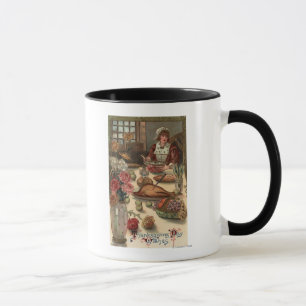 Die Tabelle einer Pilger-Frau Tasse