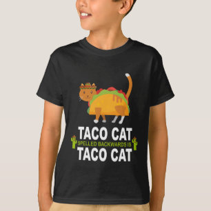 Die Taco-Katze, die rückwärts buchstabiert wird, T-Shirt