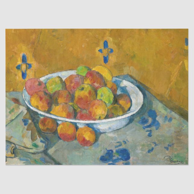 Die Tafel der Äpfel von Paul Cezanne Seidenpapier (Vorderseite)