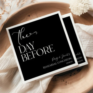 Die Tag Vor Minimal Hochzeitsprobe Mittagessen Serviette