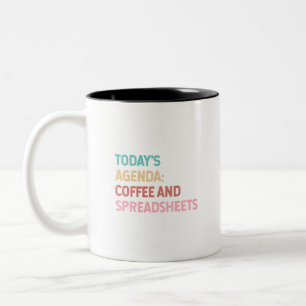 Die Tagesordnung Zweifarbige Tasse