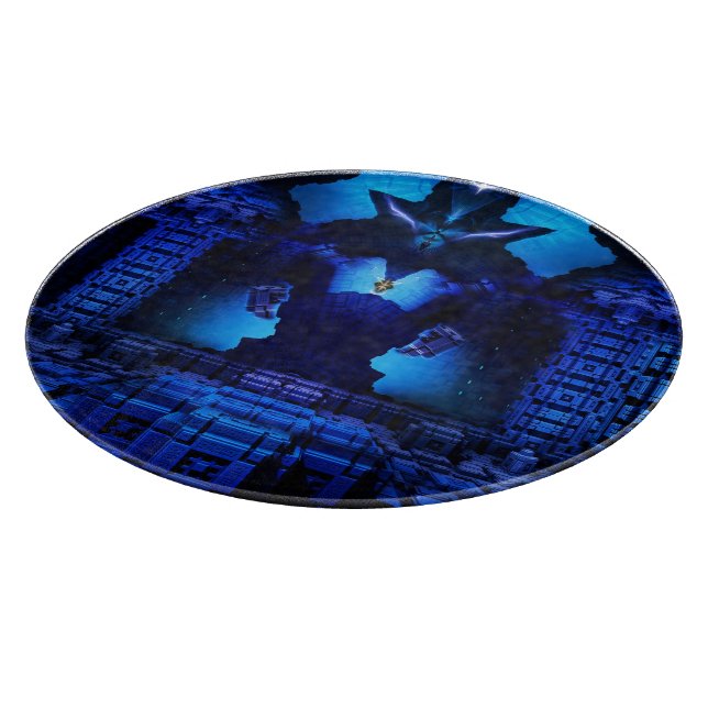 Die Talidos Round Glass Cutting Board Schneidebrett (Ecke)