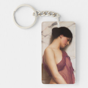 Die Tambourinspielerin von John William Godward Schlüsselanhänger
