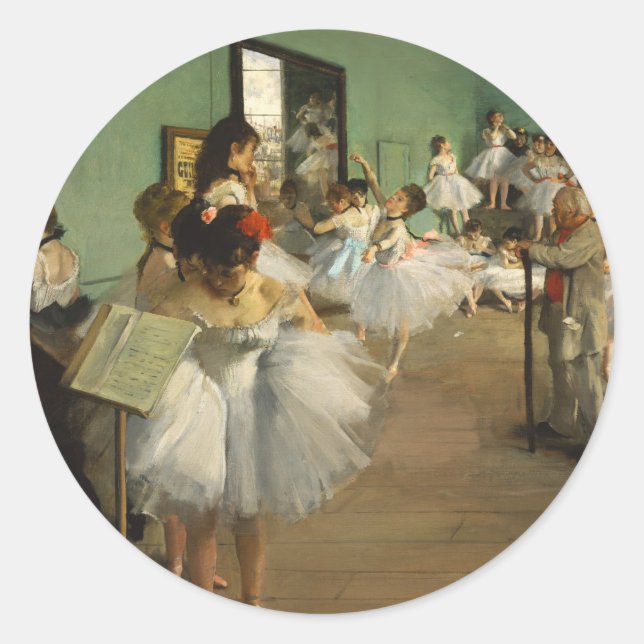 Die Tance-Klasse | Edgar Degas Runder Aufkleber (Vorderseite)
