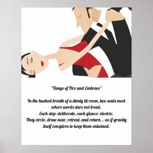 Die Tango-Paare tanzen durch Romantik und Leidensc Poster