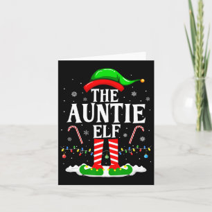 Die Tante Elf Funny Xmas Elf Matching Familie Chri Karte