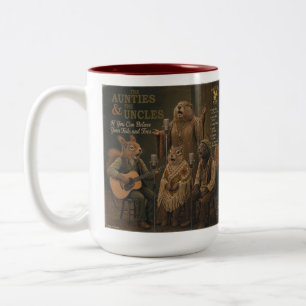 Die Tanten & die Onkel: eine Parodie Zweifarbige Tasse