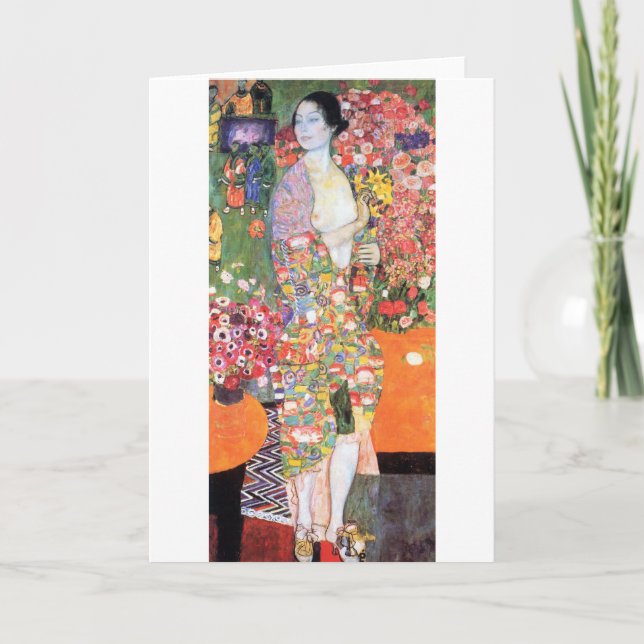 Die Tänzerin, Gustav Klimt Karte (Vorderseite)