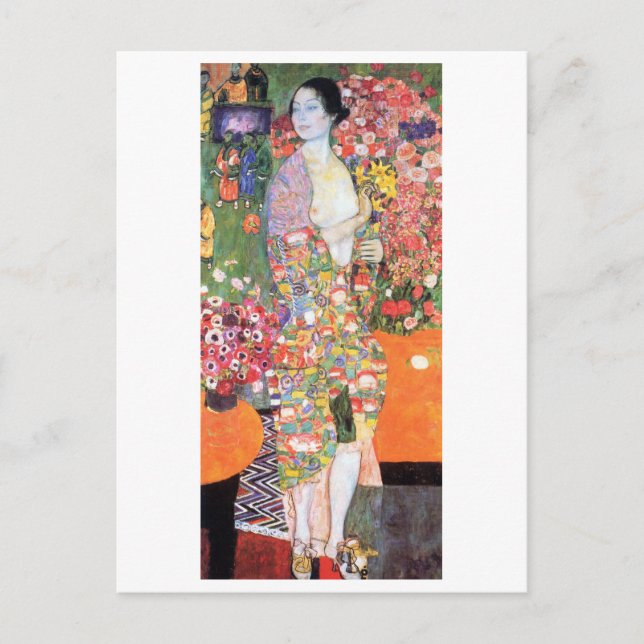 Die Tänzerin, Gustav Klimt Postkarte (Vorderseite)