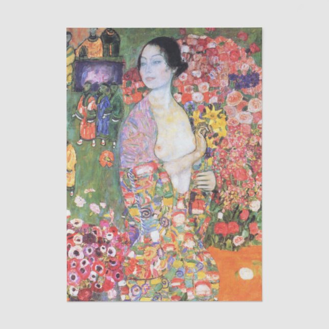Die Tänzerin, Gustav Klimt Seidenpapier (Vorderseite)