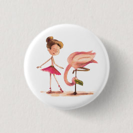 Die Tänzerin und der Flamingo Button