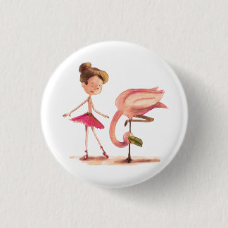 Die Tänzerin und der Flamingo Button