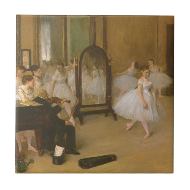 Die Tanzklasse (1870) Edgar Degas Fliese (Vorderseite)