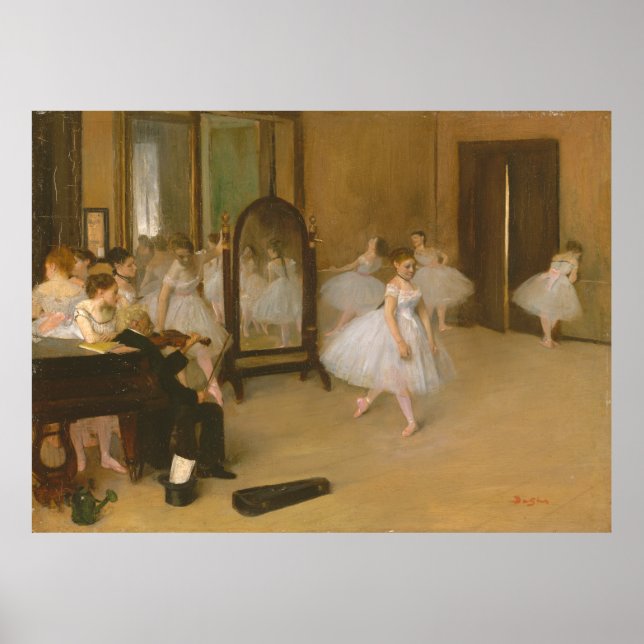 Die Tanzklasse (1870) Edgar Degas Poster (Vorne)