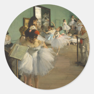 Die Tanzklasse Edgar Degas Runder Aufkleber