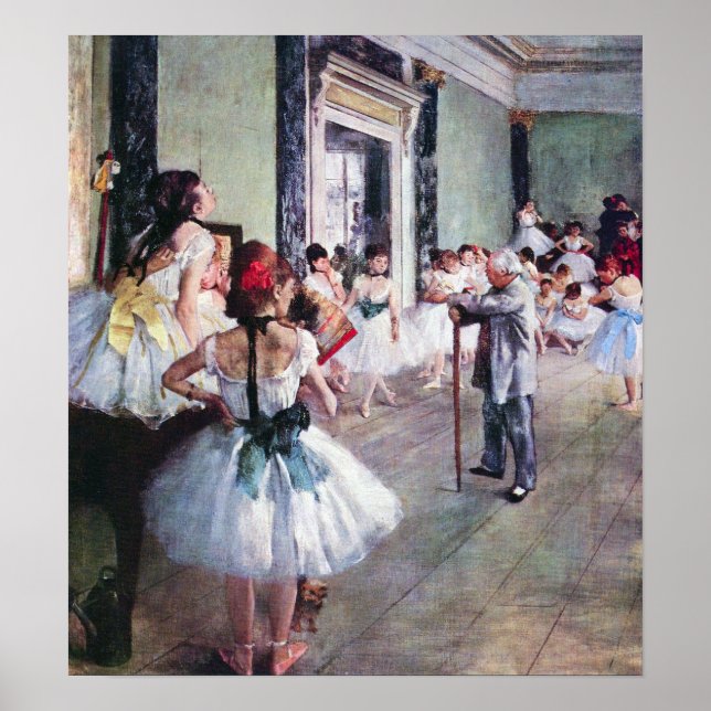 Die Tanzklasse von Edgar Degas Poster (Vorne)