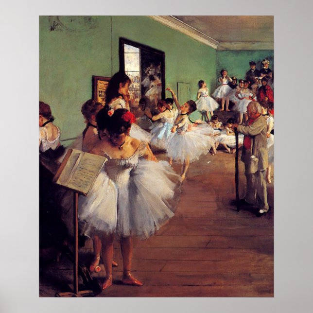 Die Tanzklasse von Edgar Degas Poster (Vorne)