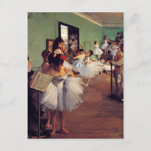 Die Tanzklasse von Edgar Degas Postkarte