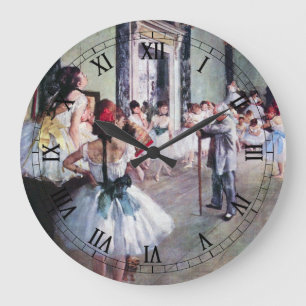 Die Tanzklasse von Edgar Degas, Vintage Ballett Ku Große Wanduhr
