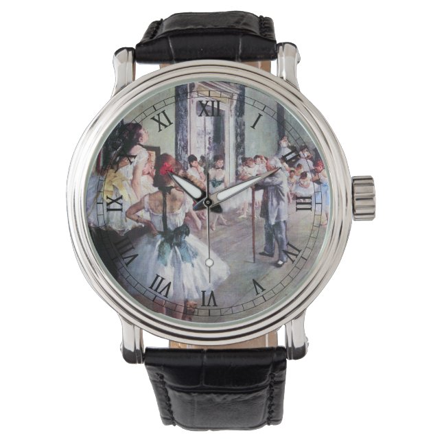 Die Tanzklasse von Edgar Degas, Vintage Ballettkun Armbanduhr (Vorderseite)
