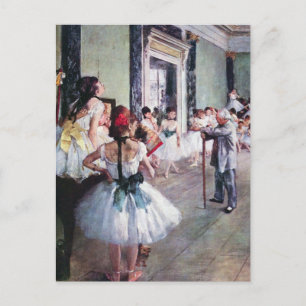 Die Tanzklasse von Edgar Degas, Vintage Ballettkun Postkarte