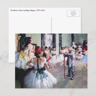 Die Tanzklasse von Edgar Degas, Vintage Ballettkun Postkarte