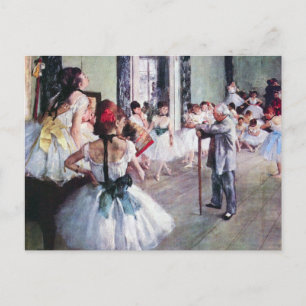 Die Tanzklasse von Edgar Degas, Vintage Ballettkun Postkarte