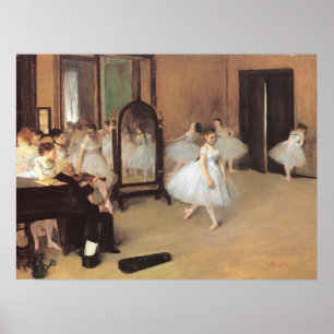 Die Tanzklasse von Edgar Degas, Vintages Ballett Poster
