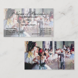 Die Tanzklasse von Edgar Degas Visitenkarte