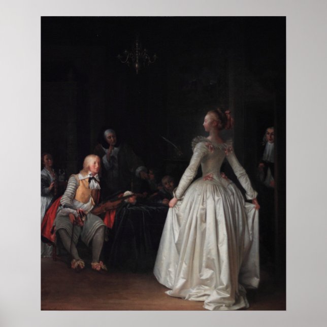 Die Tanzstunde - Rokoko Fragonard Art Poster (Vorne)
