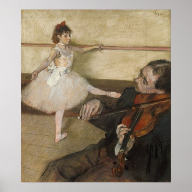 Die Tanzstunde von Edgar Degas Poster (Vorne)
