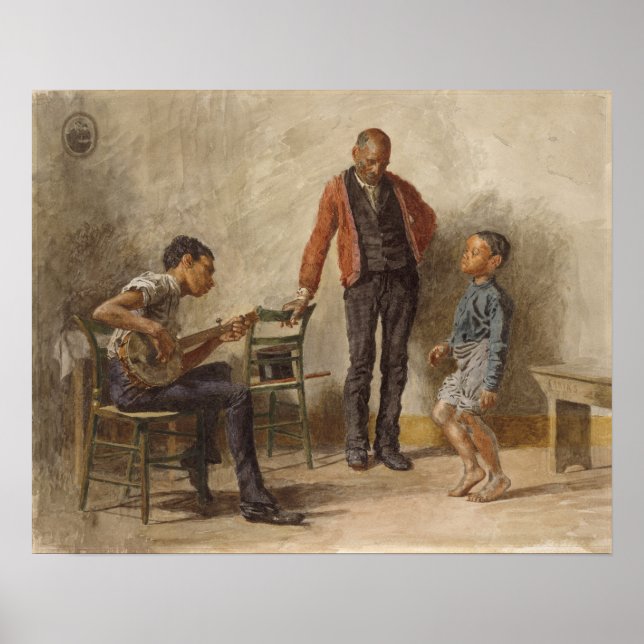 Die Tanzstunde von Thomas Eakins Poster (Vorne)