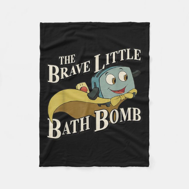 Die tapfere kleine Badbombe  Fleecedecke (Vorderseite)