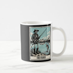 Die Tarot-Karte des Fisher Skeleton für Fischereil Kaffeetasse
