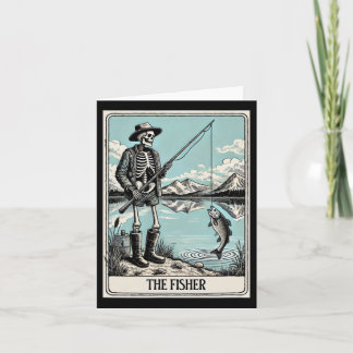 Die Tarot-Karte des Fisher Skeleton für Fischereil Karte